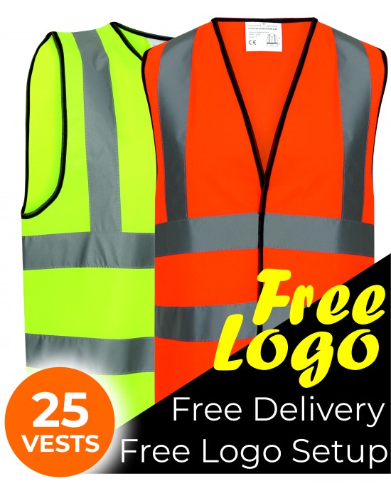 Printed Hi viz Safety Vest