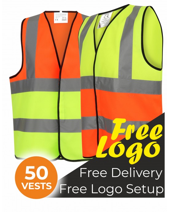 Hi Viz Printed Safety Vests