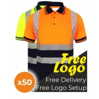 Hi viz Orang Work polo shirt