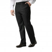 classic straight leg trousers for men in black