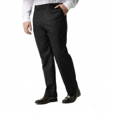 classic straight leg trousers for men in black