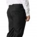 classic black trousers with zip fly and belt loops