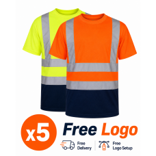 Embroidery High Visibility Short Sleeve T- Shirt