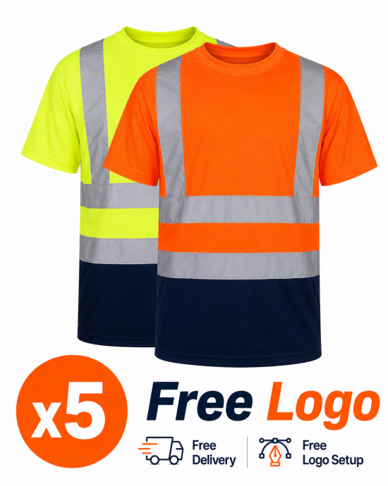 Embroidery High Visibility Short Sleeve T- Shirt