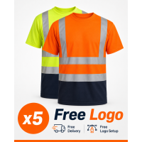 Embroidery High Visibility Short Sleeve T- Shirt
