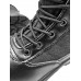 Durable black leather work boots with deep treads for heavy-duty tasks and hazardous terrain