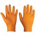 Durable orange diamond grip nitrile gloves for enhanced grip