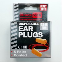  Foam Ear Plugs with Cord SNR 34db EN352-2
