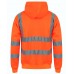 Orange reflective hoodie for workwear