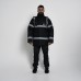 Black Security Safety Parka Coat