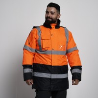 High Vis Waterproof Coat Two Tone Parka kapton® 