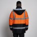 Orange Two Tone Parka Coat
