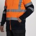 Orange Two Tone Zip Up Sweatshirt 