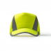 Yellow Hi Visibility Baseball Cap Front View with Reflective Bands