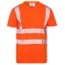 High Viz rail Orange t shirt V NECK