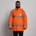 High Vis Waterproof Safety Parka Coat kapton® Orange Yellow Safety Parka Coat