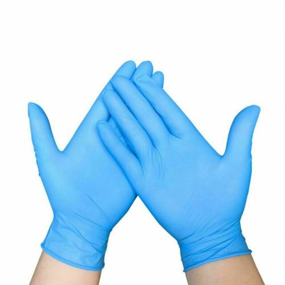 Blue Nitrile Powder Free Disposable Gloves - Box of 100 | Bulk Workwear